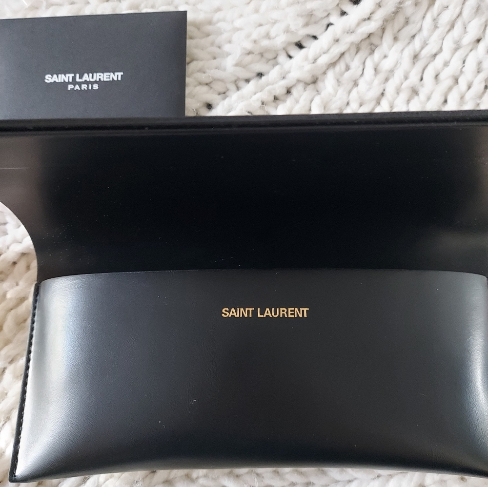 SAINT LAURENT Women's Havana Brown Square Sunglasses - Picture 11 of 14